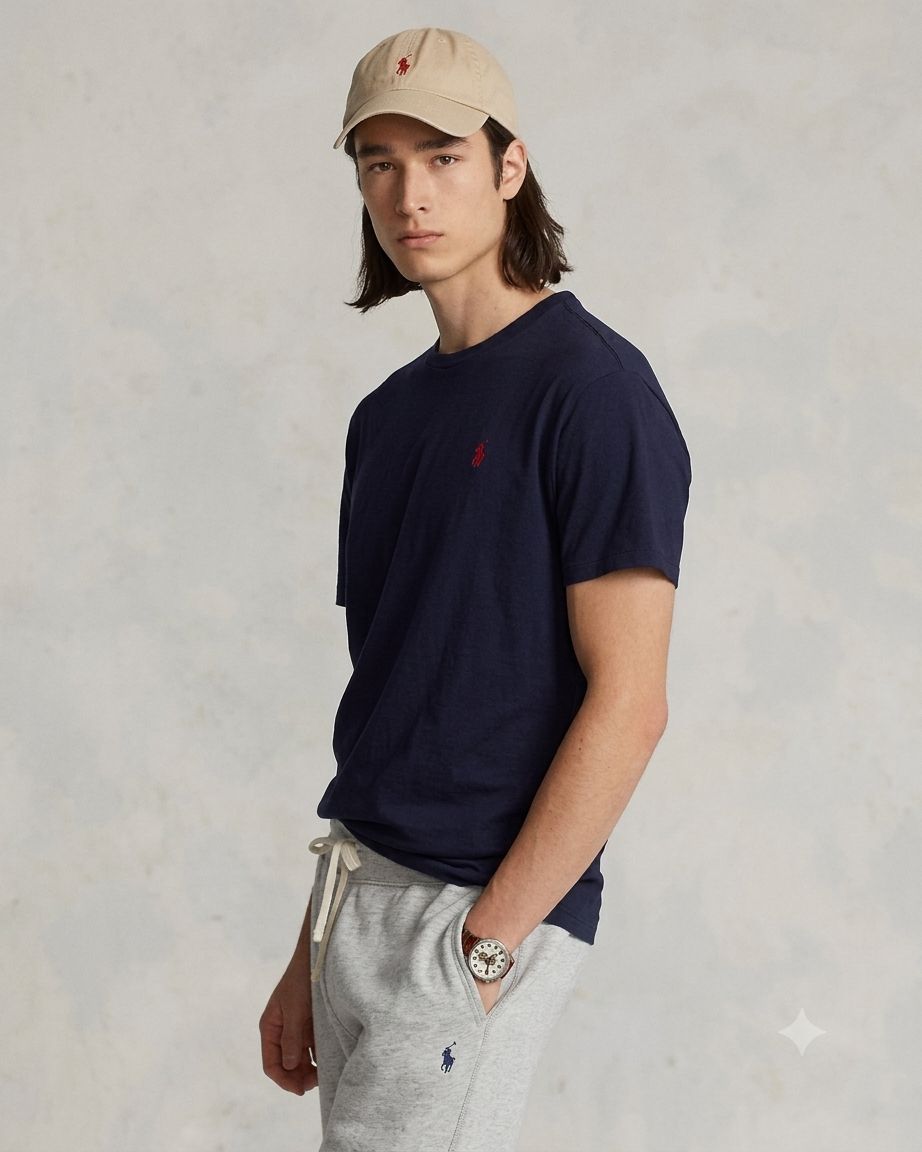 PLAYERA CUELLO REDONDO RALPH LAUREN NAVY BLUE