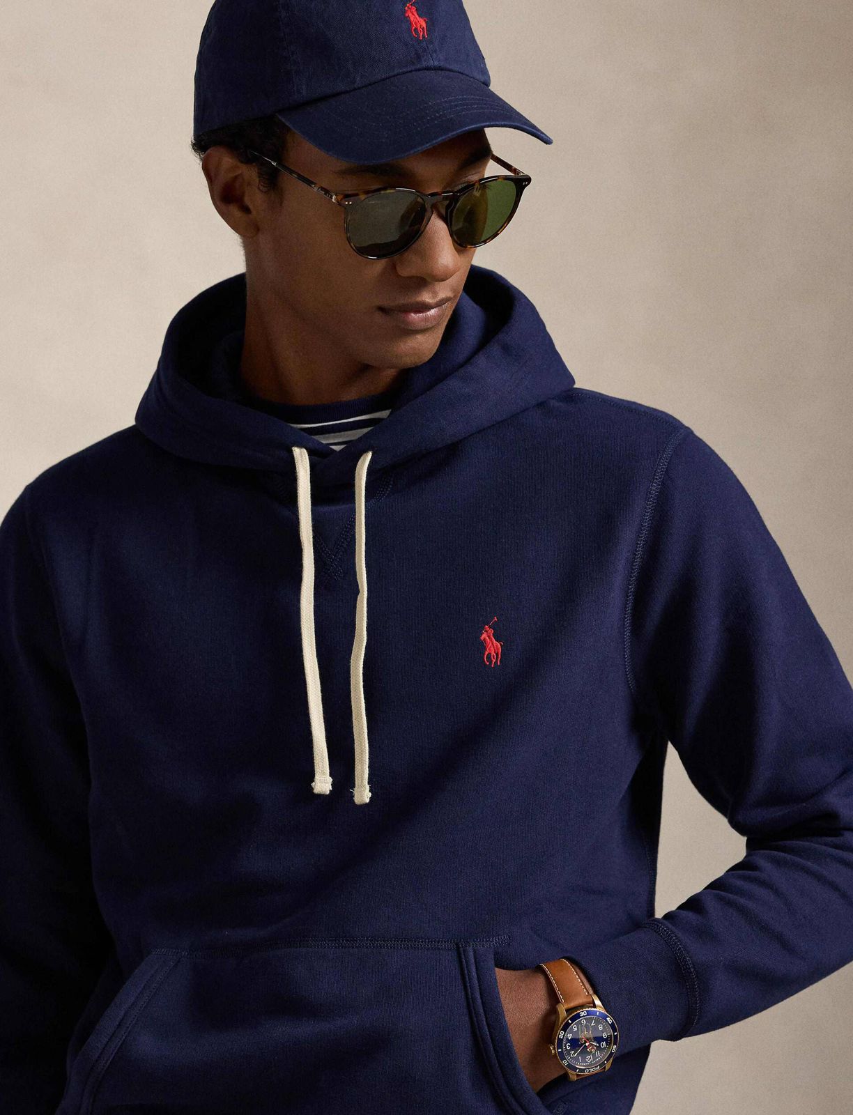 POLO RALPH LAUREN HOODIE NAVY BLUE